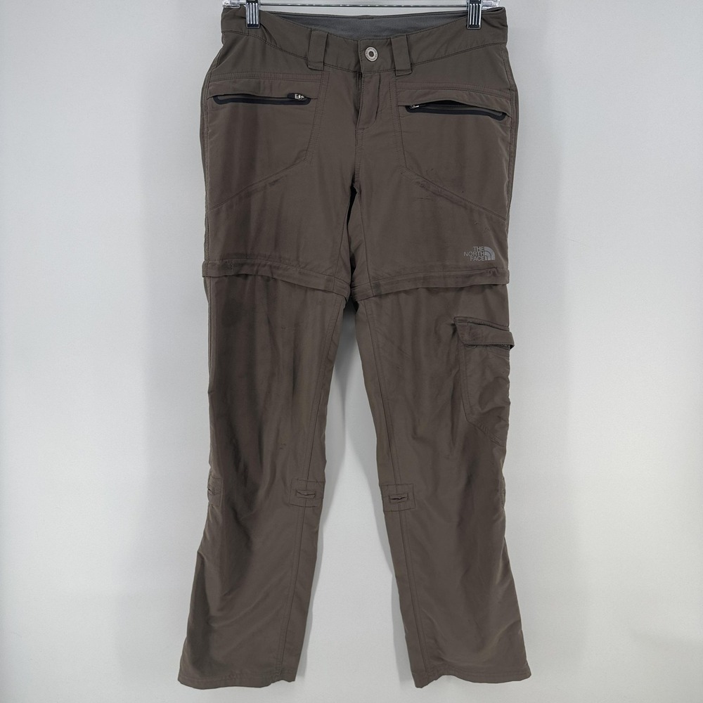 The North Face Pants Womens 0 Brown Convertible Ankle Nylon Hiking Travel
